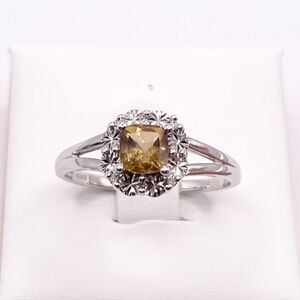 Size 9 Smokey Topaz 925 Sterling Silver Ring